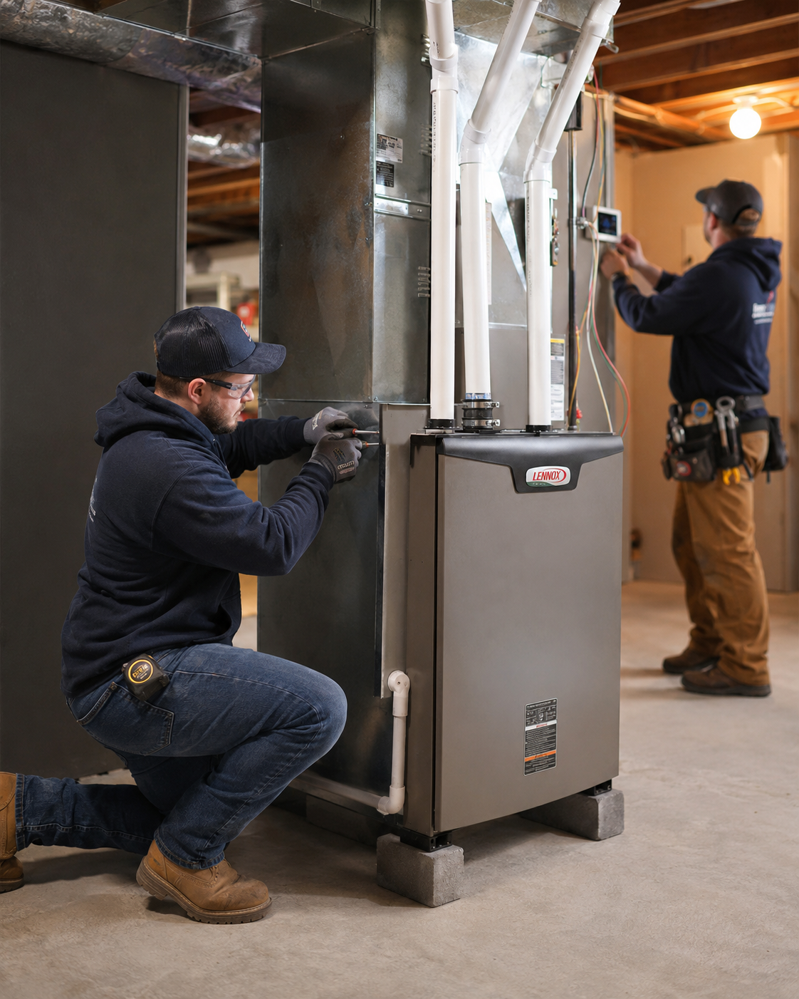 Jack & Jones Heating and Cooling technician at work in the Quad Cities